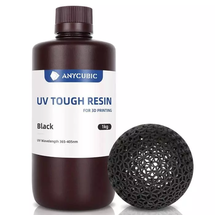Resina UV Anycubic Tough 2.0 - 1Kg Cor:Preta 1